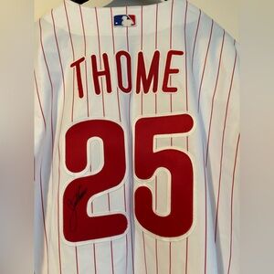 #25 Jim Thome Signed- Phillies Inaugural Season Jersey, Limited Edition Patches